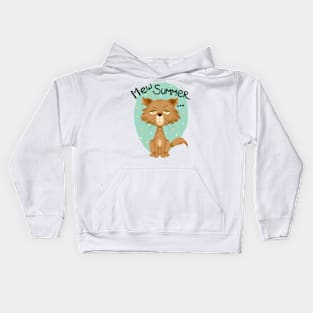 Summer Cat Style Kids Hoodie